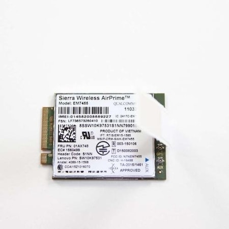 Lenovo WIRELESS, CMB, SIE, EM7455 RV2 01AX748